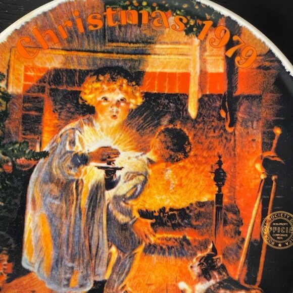 Norman Rockwell “Somebody’s Up There,” Vintage Limited Edition 1979 Plate - Picture 4 of 12